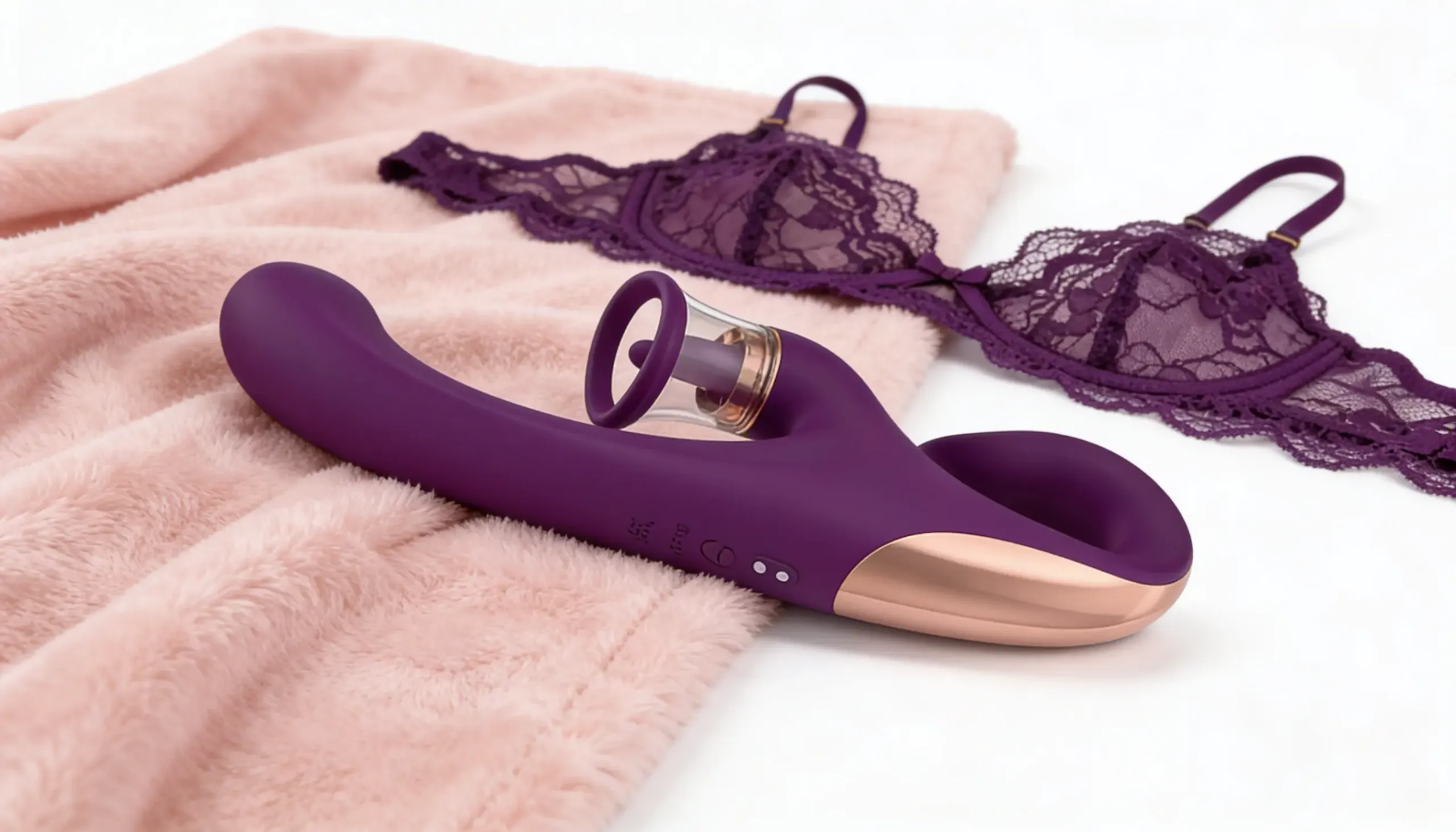OvaLuxe Trio tongue licking suction vibrator with waterproof premium design